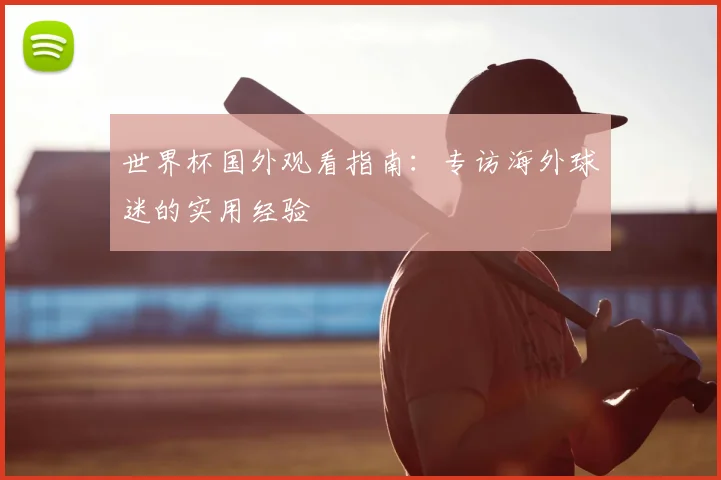 世界杯国外观看指南:专访海外球迷的实用经验